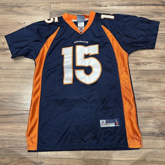 Tim Tebow Denver Broncos Jersey #15 Reebok On-Field Football Youth Large 14-16 - Picture 1 of 9
